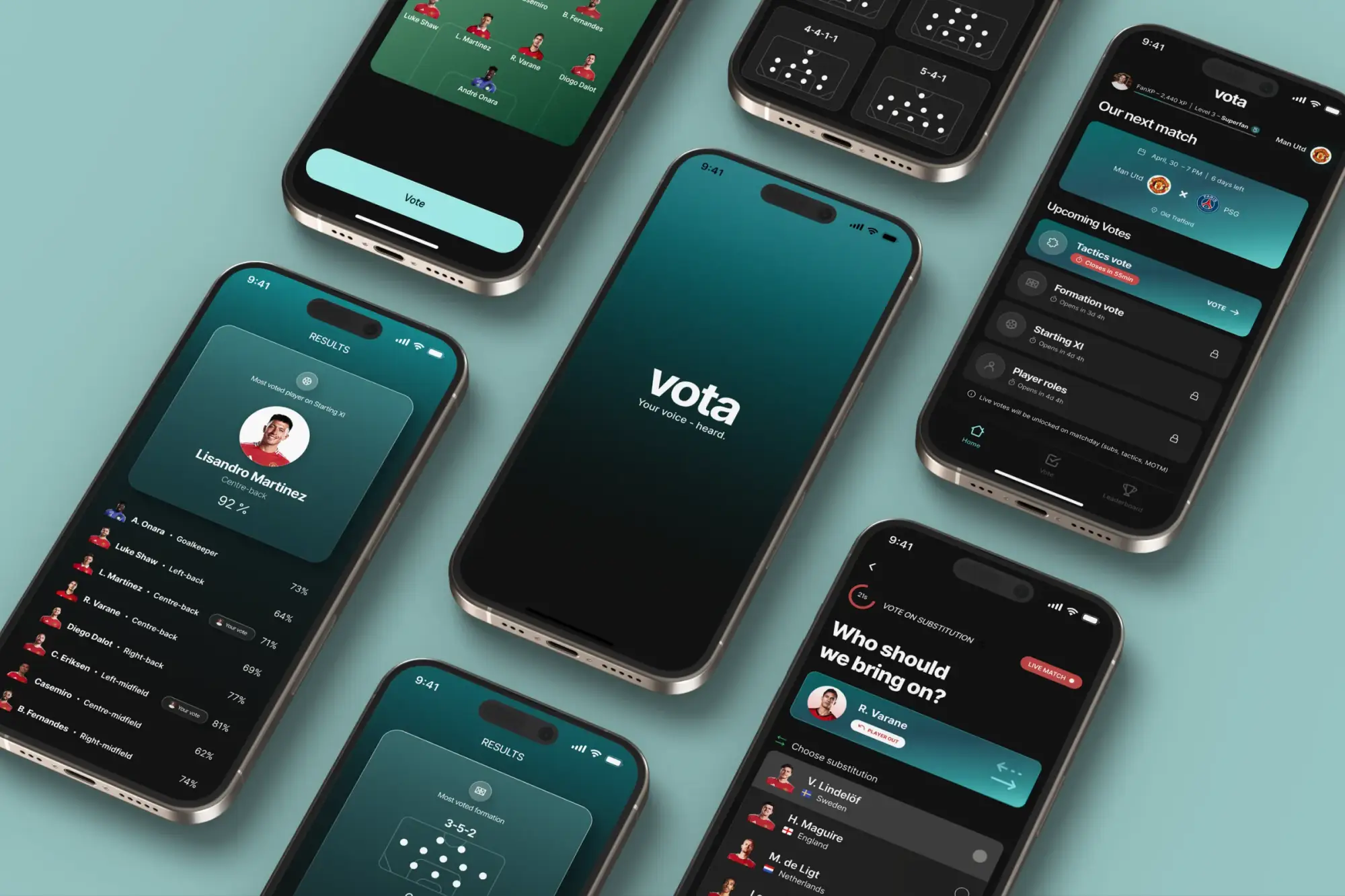Vota — telas do produto