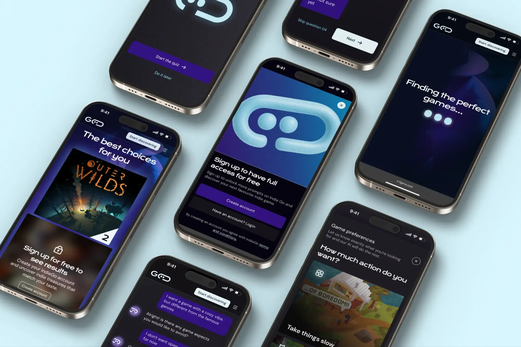 IndieGO — telas do produto