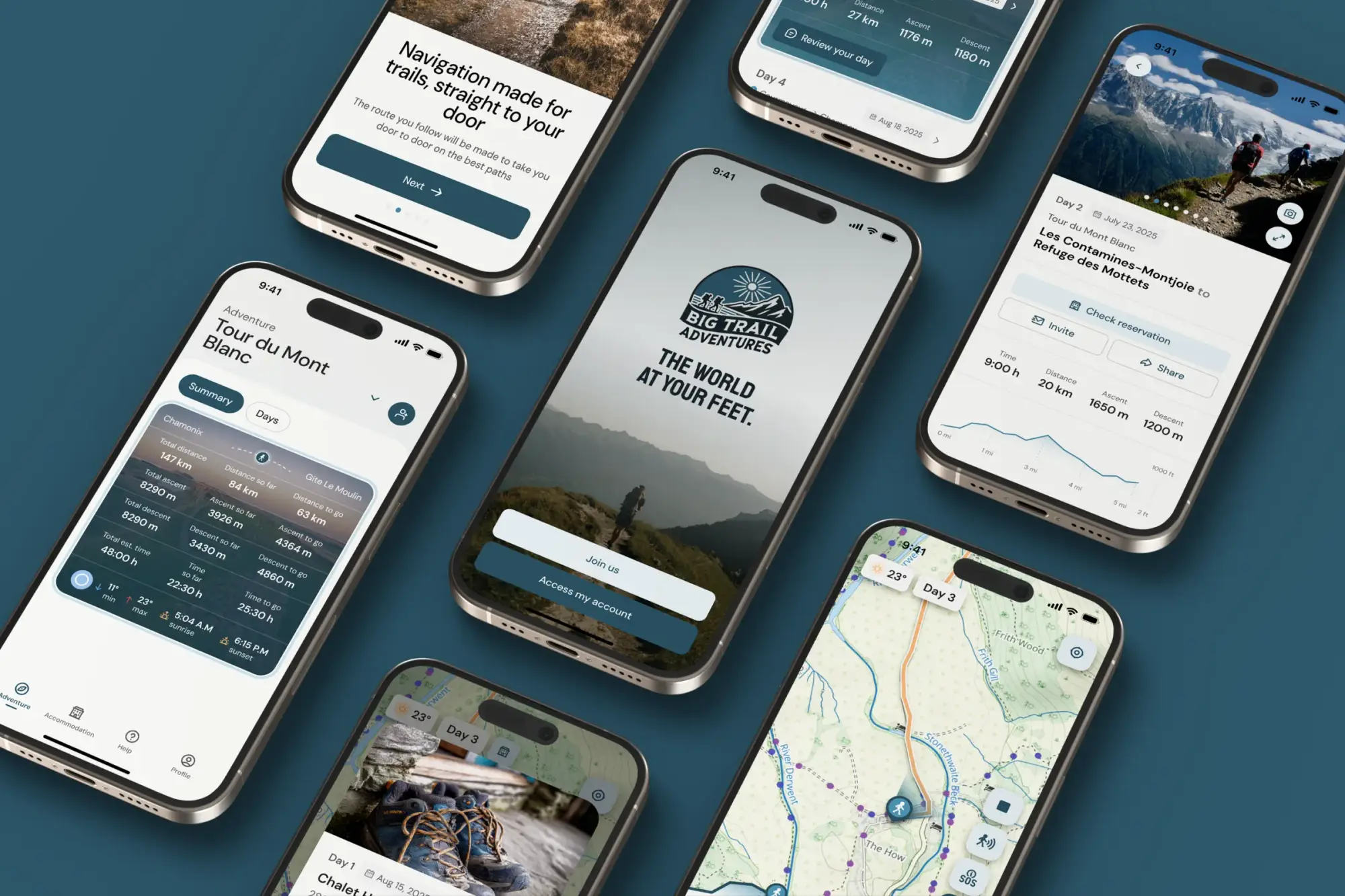 Big Trail Adventures — telas do produto
